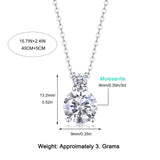 百搭莫桑石3克拉项链时尚s925银时尚轻奢纯银莫桑石吊坠