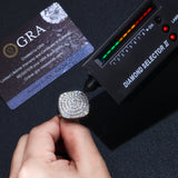 街头莫桑石男戒S925纯银显大钻夸张婚戒节日礼物大戒指