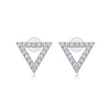 纯银时尚轻奢经典四爪耳钉男生女生日常穿戴聚会生日礼物耳饰