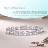 外时尚S925银手链电镀白金纯银轻奢男女通款手链网球手链