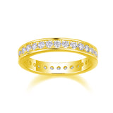 新款纯银戒指闭口指环莫桑石指环指圈