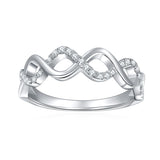 新款热销风S925纯银镶白金莫桑石排戒经典简约款戒指女款