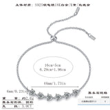 正品纯银镶莫桑首饰设计送女友方糖时尚手链女士