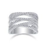 嘻哈戒指925纯银莫桑戒指女士18k莫桑石戒指女