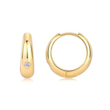 SHEIN耳坠 S925银镀18k黄莫桑石耳饰品