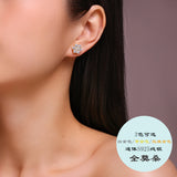 外S925银镀18K黄镶嵌莫桑石耳钉轻奢订制