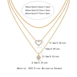 新潮流18K金色莫桑石吊坠叠戴项链s925纯银莫桑石項链吊坠