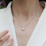 1克拉s925银莫桑石时尚吊坠项链公主方国检认证