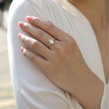 东南亚S925银韩式八角形戒指气质网红小清新戒指女