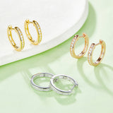 时尚超闪半圈耳圈男女轻奢仿莫桑石耳环百搭气质耳饰