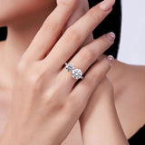 新款S925纯银莫桑石指环开口双生流光时尚轻奢戒指女