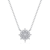 s925纯银莫桑石吊坠女经典莫桑石一克拉项链女锁骨链