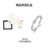 扭壁闪耀璀璨高亮度925银镀金适合婚礼戒指女