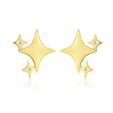 SHEIN耳坠 S925银镀18k黄莫桑石耳饰品