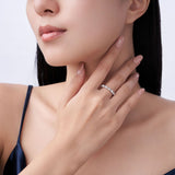 新款S925纯银简约个性戒指几何戒指小众设计感闭口指环女