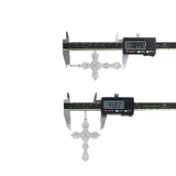 新款S925银时尚潮流十字架纹理项链个性嘻哈风饰品吊坠男