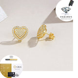 外女朋友生日礼物心形925纯银首饰原创设计公主JK风耳饰女