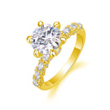 3色纯银戒莫桑石豪镶闭口风小众设计