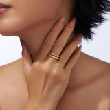 新款S925纯银D色圆形莫桑石指环时尚简约百搭