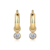 广州S925银1克拉莫桑石耳钉耳圈饰品极简