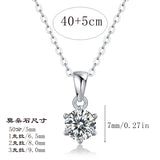 6爪925纯银莫桑石项链时尚流苏网红风吊坠