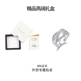 热销流苏S925银电镀18k白金莫桑钻