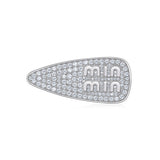 新款莫桑石轻奢刘海夹边夹满镶莫桑S925纯银发卡发饰