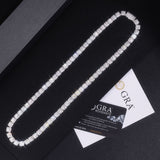 锁骨链925银嘻哈弹簧项饰潮流镶嵌莫桑古巴项链