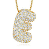 26个字母莫桑石项链925纯银夸张18K金链英文吊坠吊坠