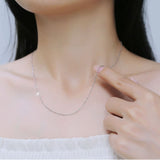 男女百搭单链925纯银项链简约小众项链鏈子百搭素链