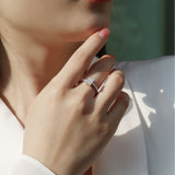 镶嵌莫桑石闪耀时尚S925银莫桑石闭口精美