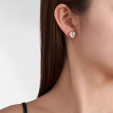 新款S925纯银几何形莫桑石耳钉小众轻奢气质耳环耳饰品女