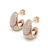 纯银精工镀18k金耳钉赫本风气质优雅个性设计水滴月形耳环女