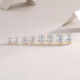 椭圆S925银莫桑石K黄艺术之韵耳环