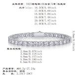 欧美亚马逊跨境爆款镀18k莫桑石单排链s925纯银男士女士网球手链