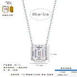 s925银祖母绿切割吊坠莫桑石女生婚礼生日吊坠项链