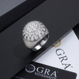 美式街头满镶莫桑石土豪夸张嘻哈风说唱rapper男士戒指