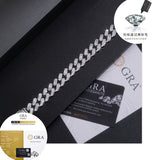 新款嘻哈手链S925纯银D色莫桑石简约男士手饰