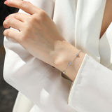 S925银莫桑石手链镀铂18k白金泡泡时尚轻奢手链