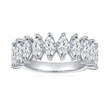 新款热销风S925纯银镶白金莫桑石排戒经典简约款戒指女款