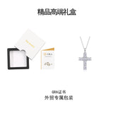 925银十字架项链嘻哈满镶劲链网红马思唯同款锁骨链