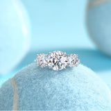 戒子新款S925银豪镶排戒莫桑石戒指