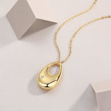 热销莫桑石项链电镀金色小众925纯银吊坠女