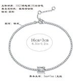 精工纯银925银镀白金适合日常佩戴轻奢莫桑石手链女