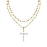 新潮流18K金色莫桑石吊坠叠戴项链s925纯银莫桑石項链吊坠