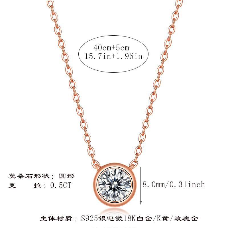 mini包镶项链吊坠锁骨项链多色短款简约气质时尚吊坠女