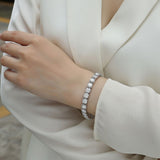 欧美亚马逊跨境爆款镀18k莫桑石单排链s925纯银男士女士网球手链