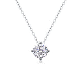 百搭简约休闲时尚s925纯银莫桑石yis风马眼吊坠项链女