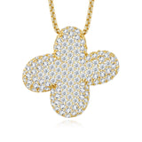 26个字母莫桑石项链925纯银夸张18K金链英文吊坠吊坠