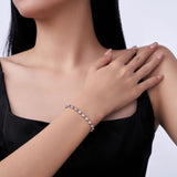 跨境新款S925圆形莫桑石手链韩版欧美ins风水晶奢华高级感饰品女